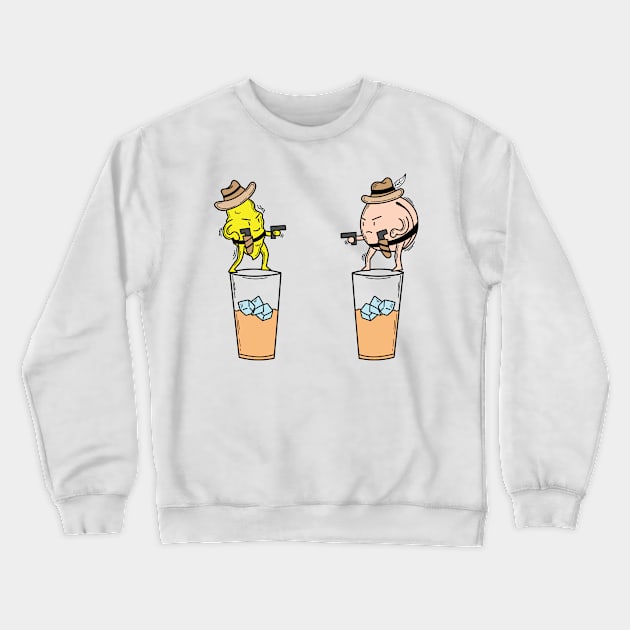 Iced tea lemon and peach in the wild west Crewneck Sweatshirt by dieEinsteiger